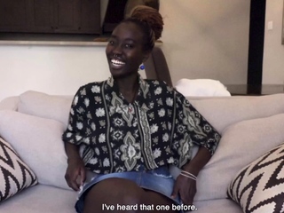 Busty Ebony Bouncing Wild On White Dick